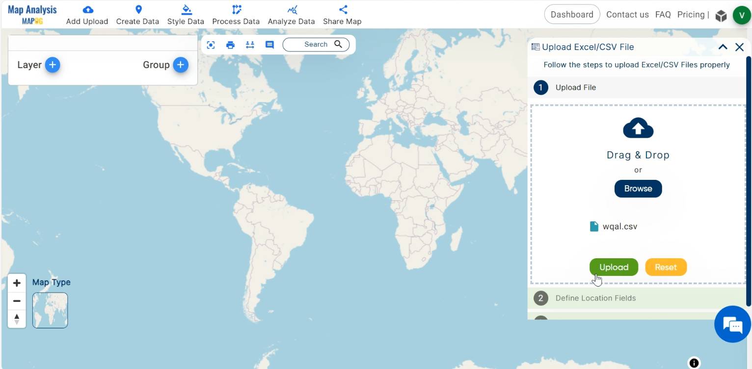 Create Map for Analyzing Water Quality using Heat Map Style - MAPOG