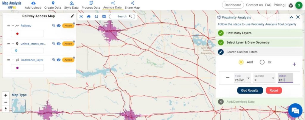 Creating Railway Access Maps: A GIS Approach: Field and option