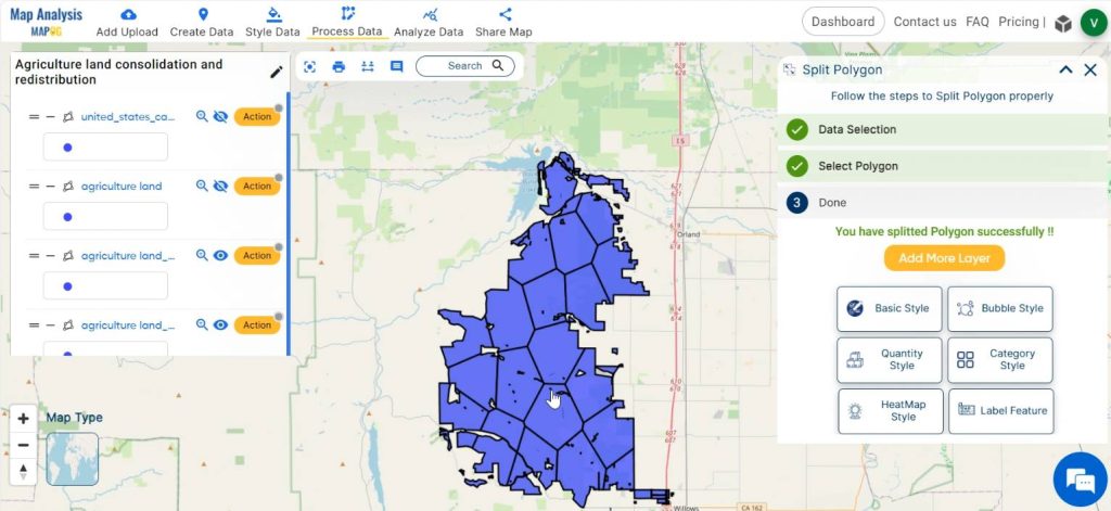 Equally splited agricultural land- Mapping for Equitable Agricultural Land Redistribution