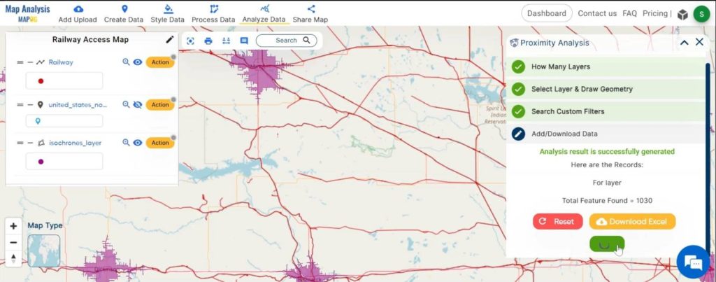 Creating Railway Access Maps: A GIS Approach: finding feature