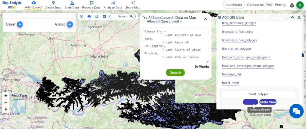Creating Water Impact Maps for Forestry Management: Add the layer