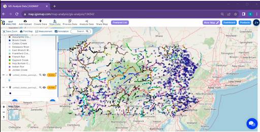 Creating Maps: Unraveling River-Dam Relationships: Visualize the Results