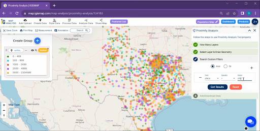 Creating Population Range Maps with GIS: Proximity Analysis