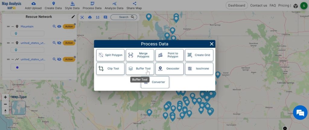 Creating Mountain Disaster Rescue Network: A GIS Approach: Buffer Zone