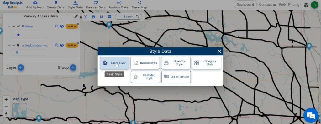 Creating Railway Access Maps: A GIS Approach: Basic Style