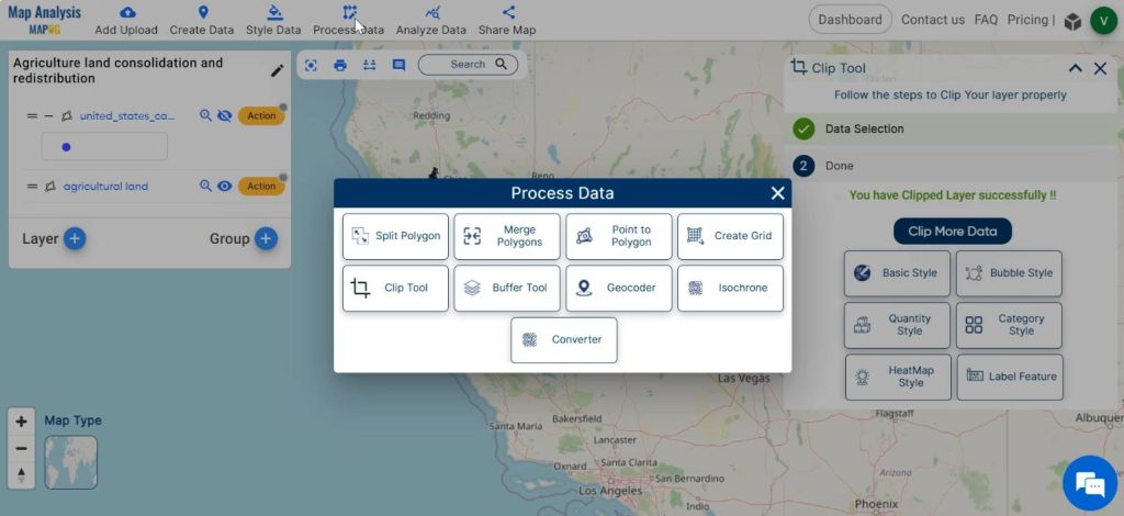 Select merge tool- Mapping for Equitable Agricultural Land Redistribution