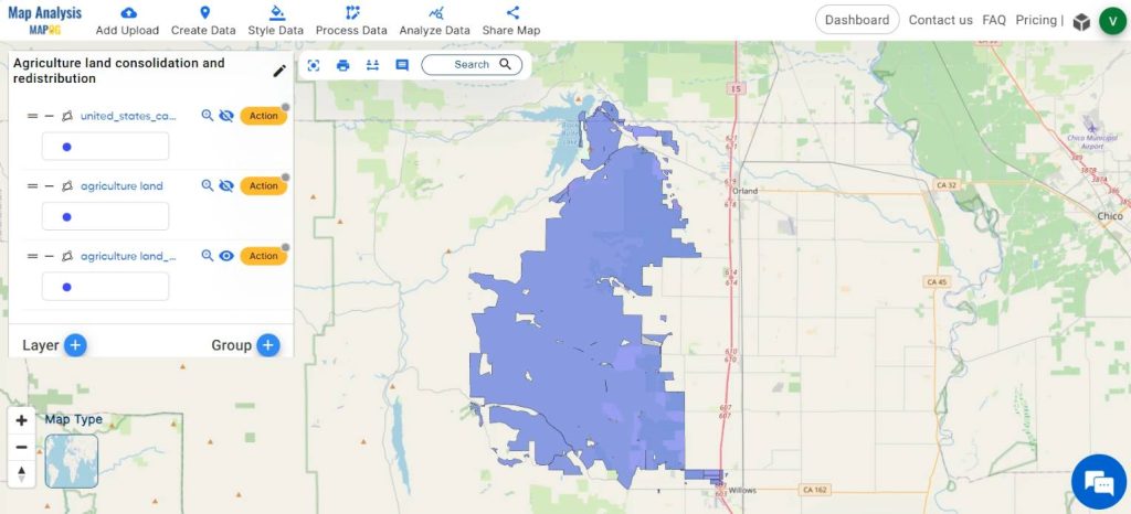 Merged agricultural land polygons- Mapping for Equitable Agricultural Land Redistribution