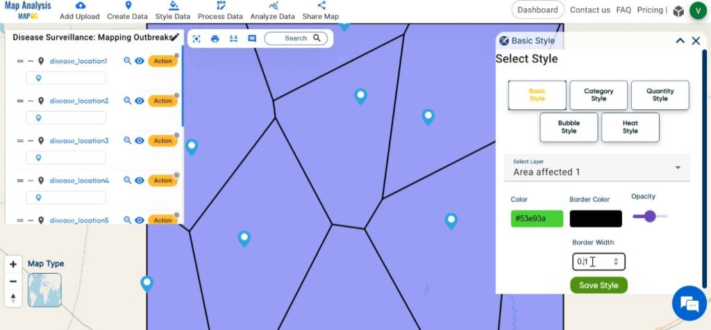 Style the polygon layers