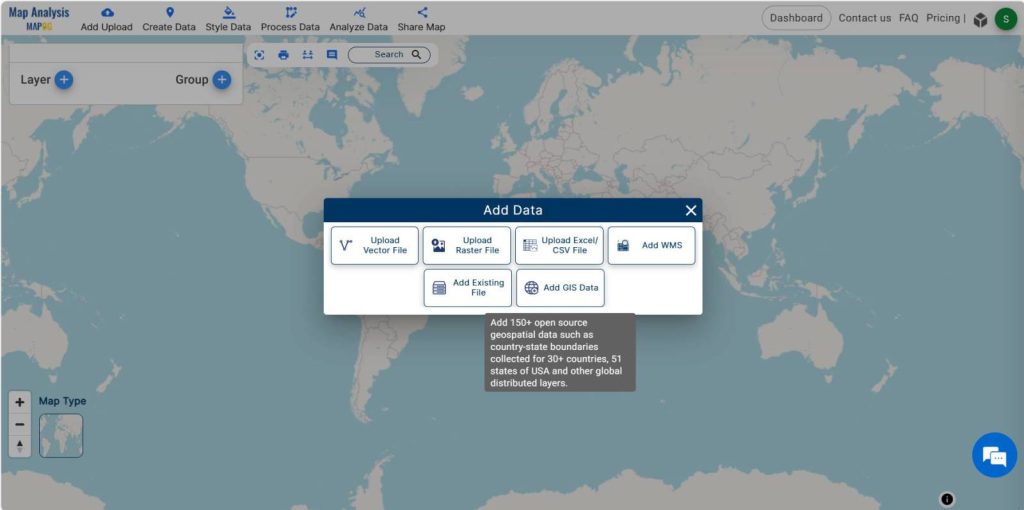 map for Revealing Accommodation Types- upload data