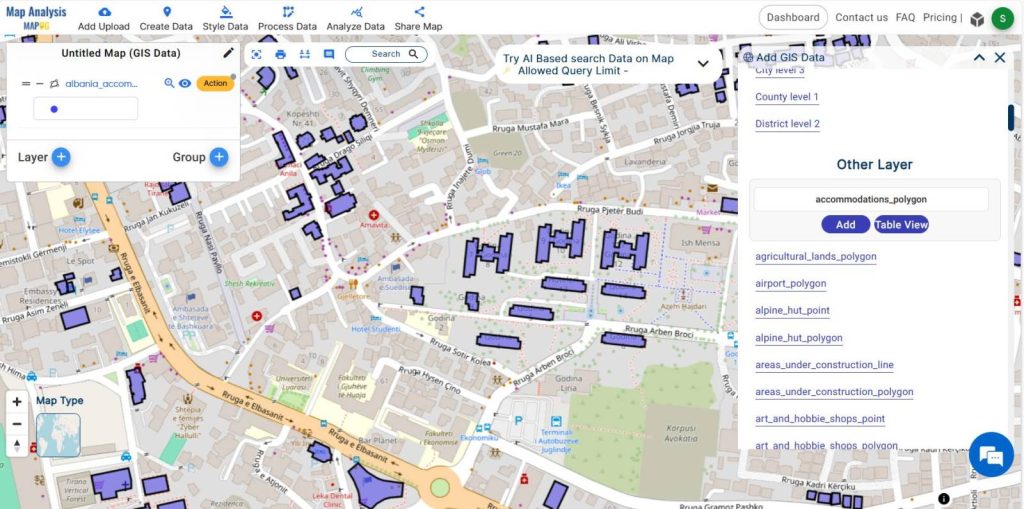 Adding accommodation data