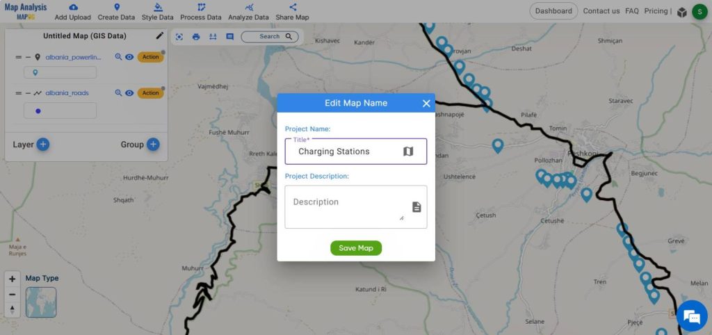 Charging stations for electric vehicles- Renaming the title of project