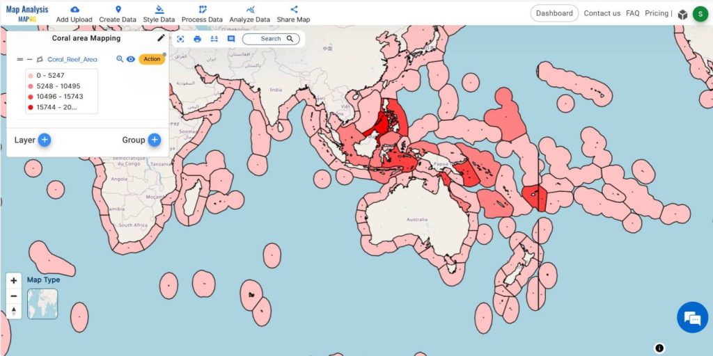 Create reef mapping--Final output map