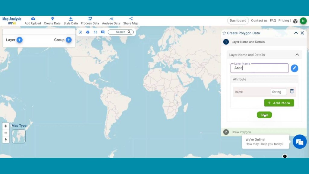 Create Point, Line, Polygon using MAPOG