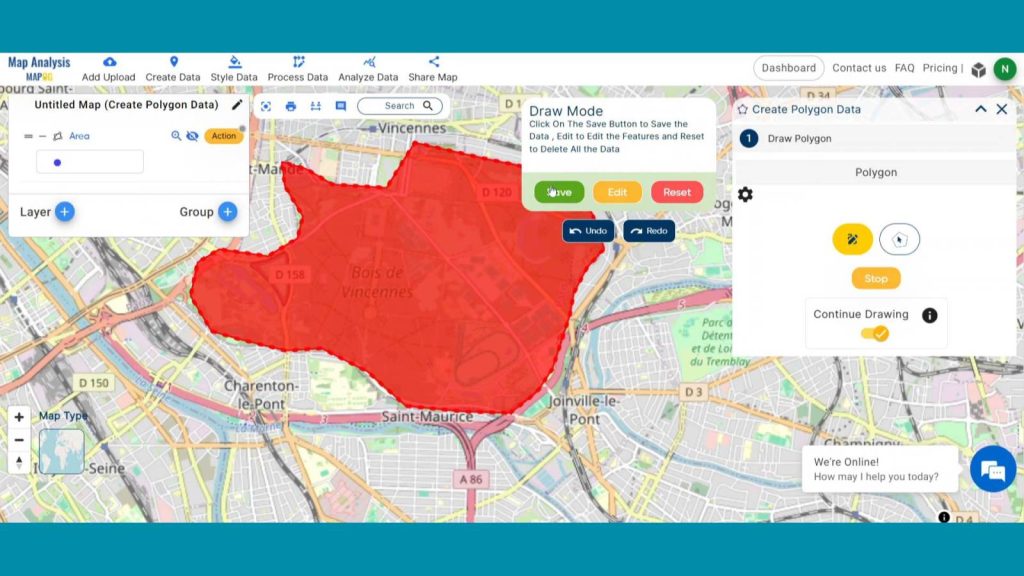 Create Point, Line, Polygon using MAPOG