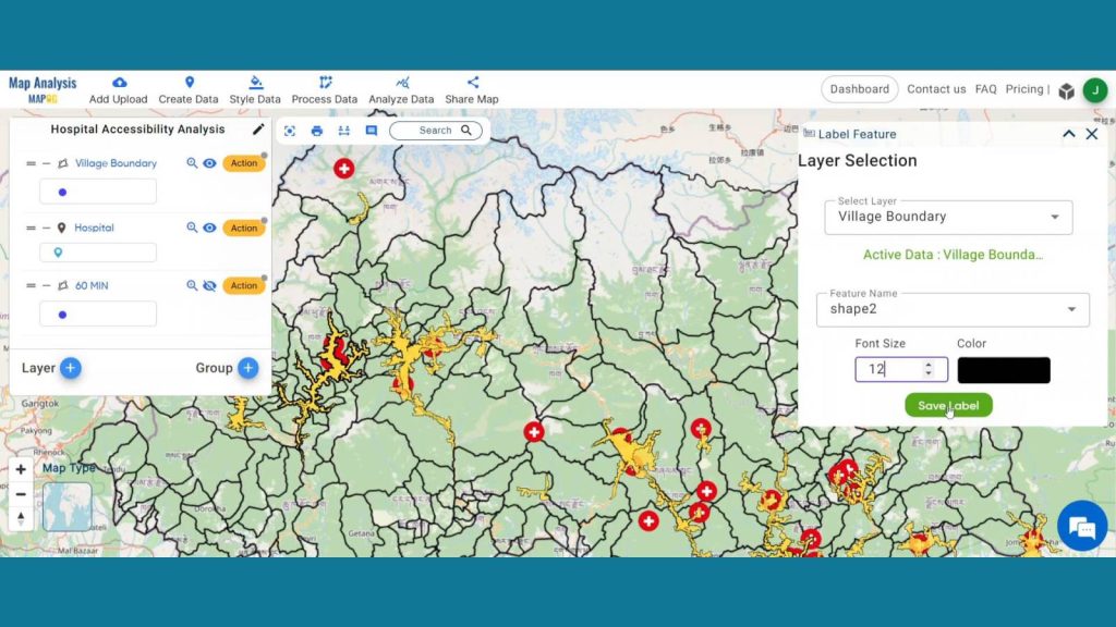 Hospital Accessibility Analysis with MAPOG