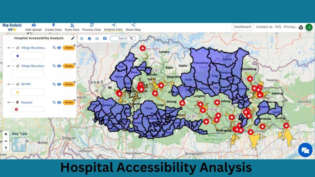 Hospital Accessibility Analysis with MAPOG