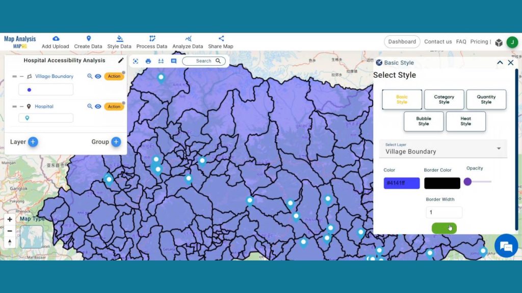 Hospital Accessibility Analysis with MAPOG