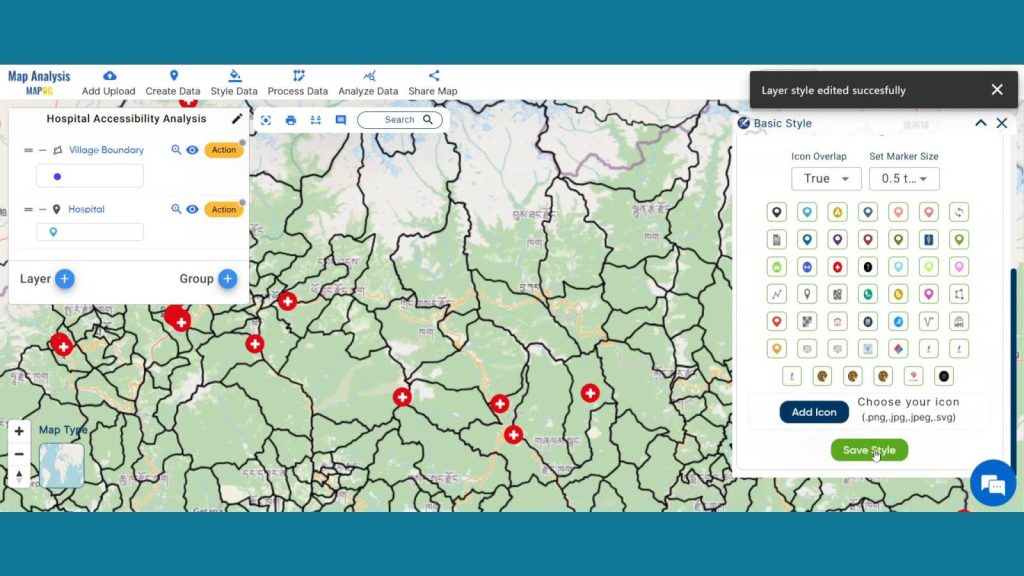 Hospital Accessibility Analysis with MAPOG