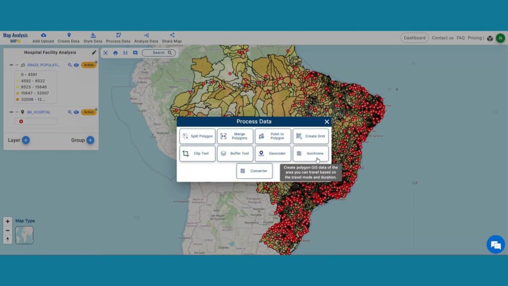 Analysis of Hospital Facilities Using Population Data