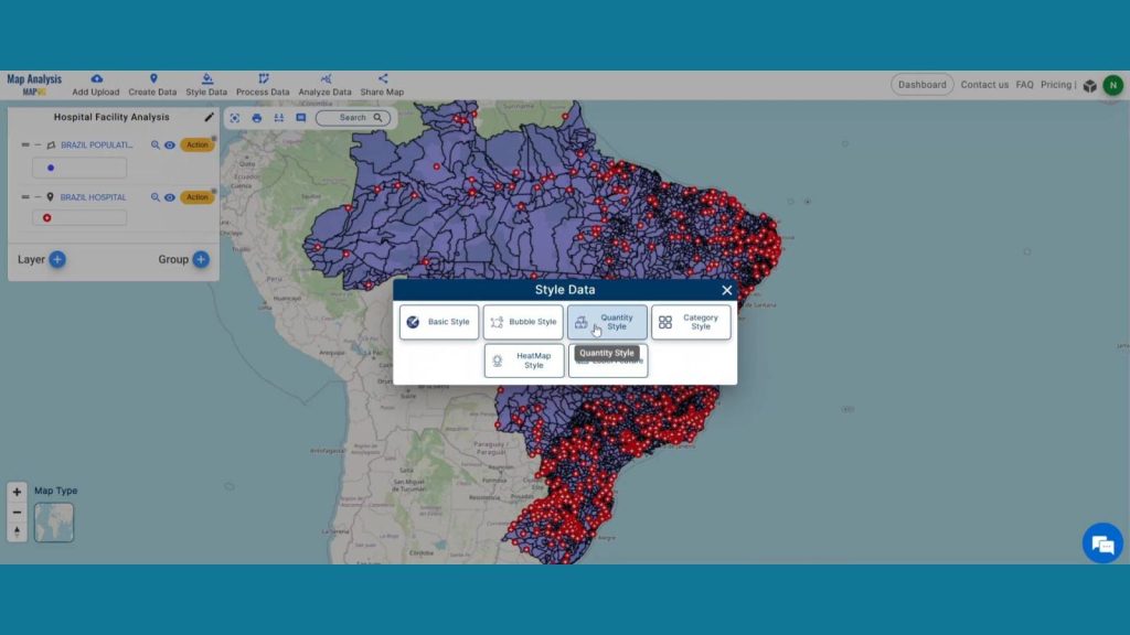 Analysis of Hospital Facilities Using Population Data