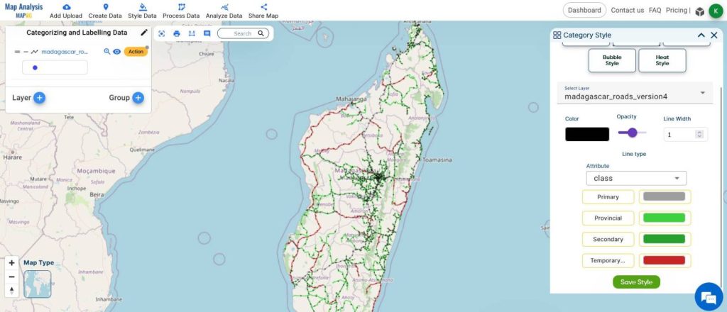 Categorizing and Labeling Road Networks for Accurate Road Maps 