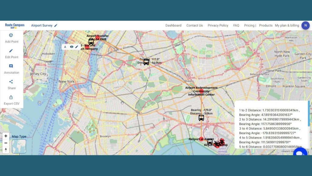 Navigating Construction at Airport with Route Compass