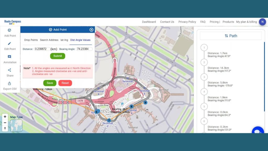 Navigating Construction at Airport with Route Compass