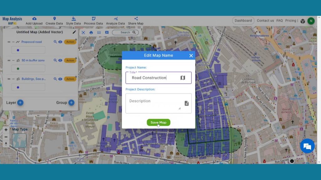 Pinpointing Impact Zones for Future Road Project with MAPOG