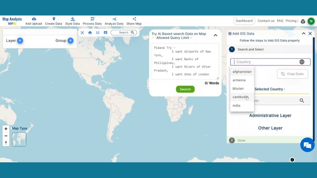 Browse & Upload Data - Precision Farming Planning