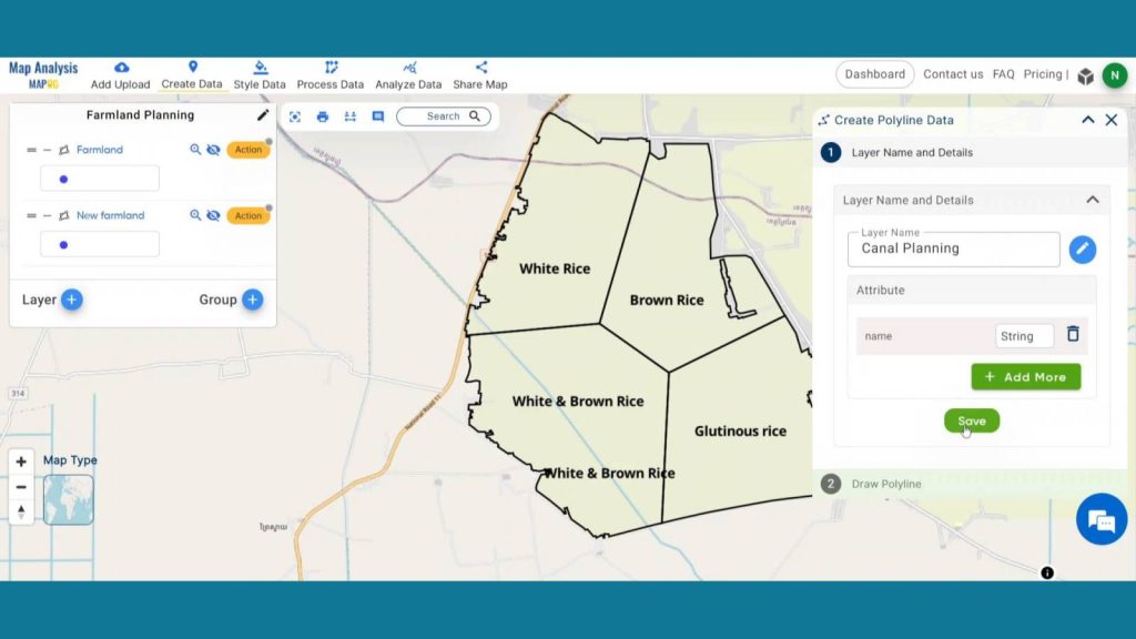 Provide Layer name - Precision Farming Planning