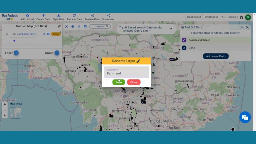 Rename layer - Precision Farming Planning