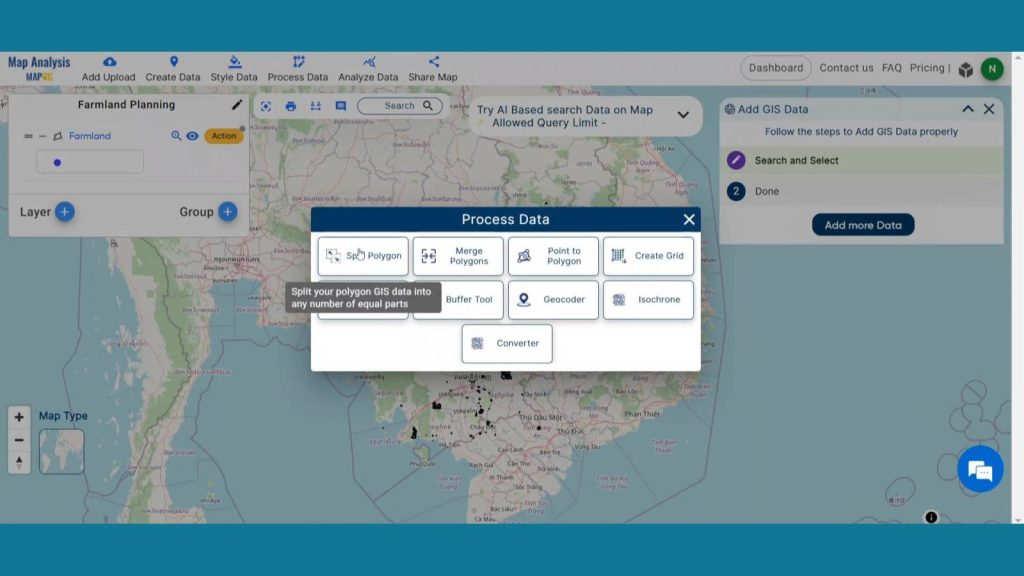 Split Polygon - Precision Farming Planning