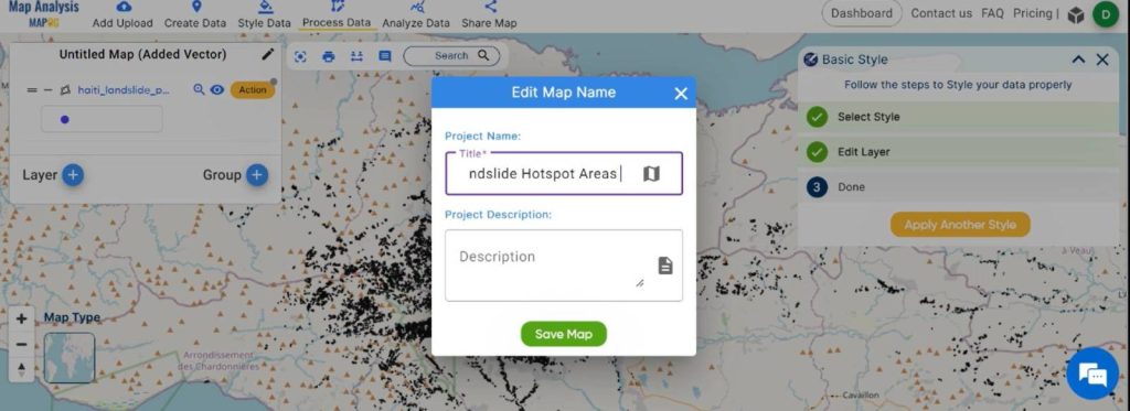 Create a Map for Landslide Mitigation and Rapid Response