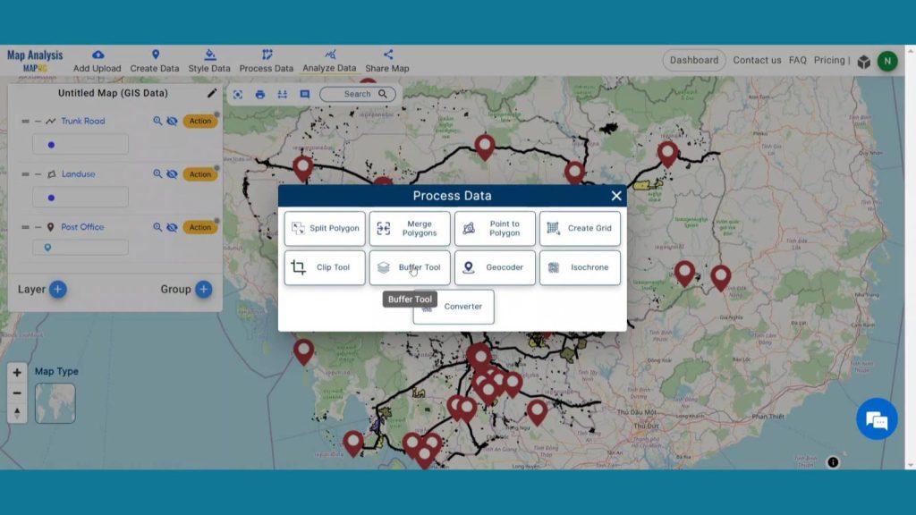 Suitable Site Selection for Post Office with MAPOG