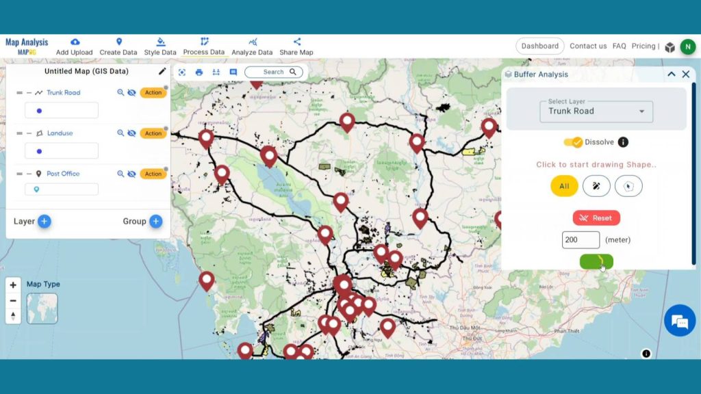 Suitable Site Selection for Post Office with MAPOG