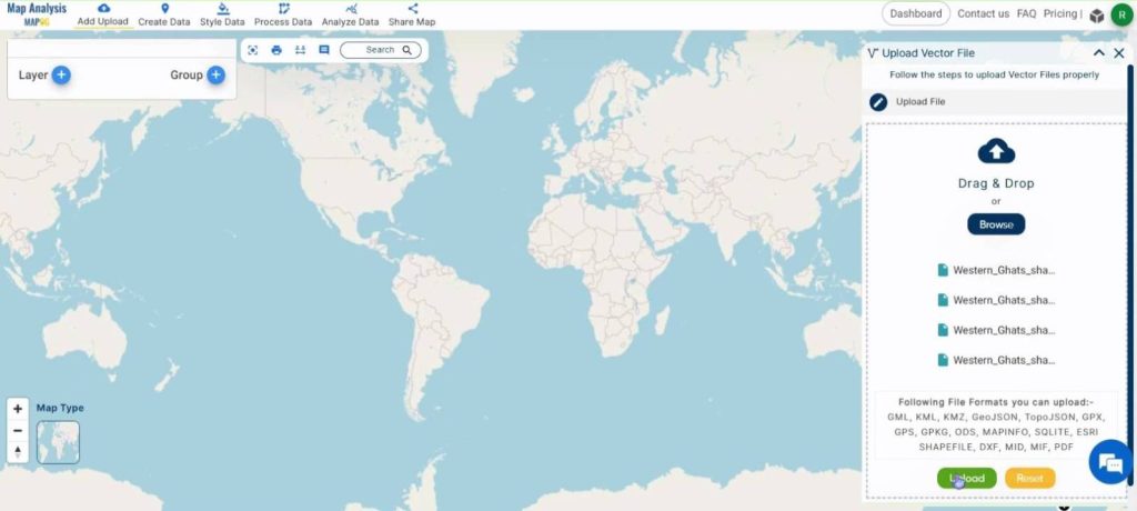 Create a map to find Camping spots in a region