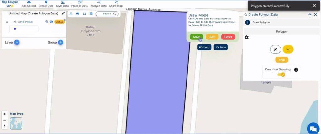 Create a Map for Digitizing and Dividing Land Parcels