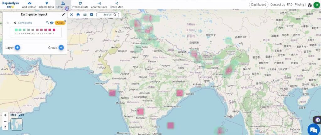 Heat Map - Create a Map to Analyze Earthquake Data