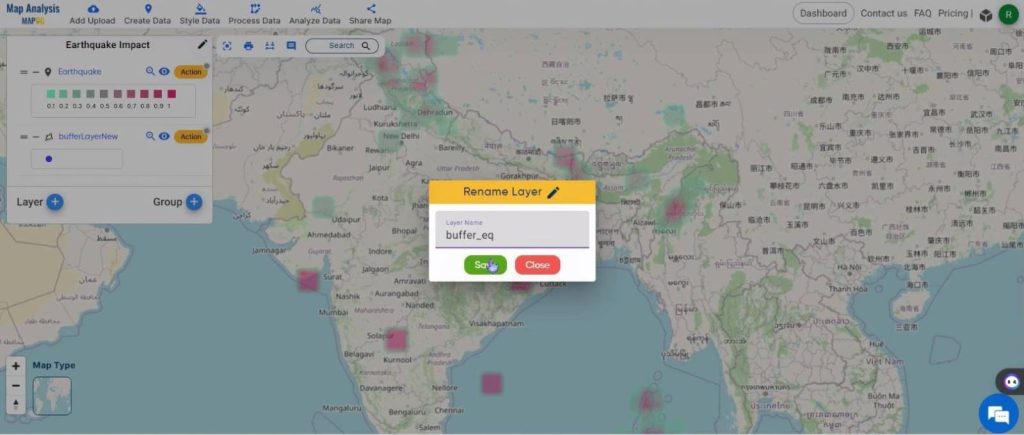 Save the name - Create a Map to Analyze Earthquake Data