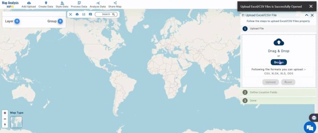 Browse CSV file - Create a Map to Analyze Earthquake Data