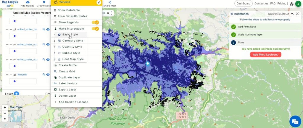 Adjust Layer Appearance-Selecting Windmill Sites Based on Key Factors