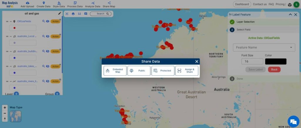 Share Data - Identifying Settlements and Water Resources Near Oil and Gas Fields with MAPOG Map Analysis Tool