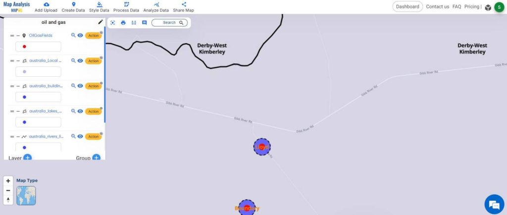 Identifying Settlements and Water Resources Near Oil and Gas Fields with MAPOG Map Analysis Tool