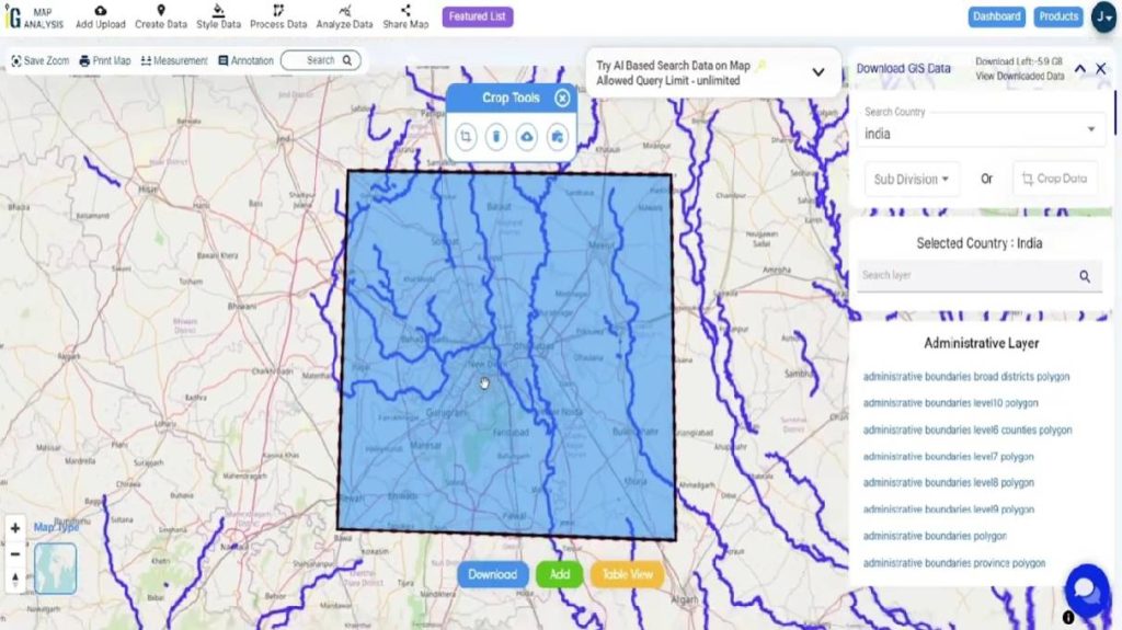 Clipping Required Regions - Mapping and Addressing Flood Risks Along Rivers