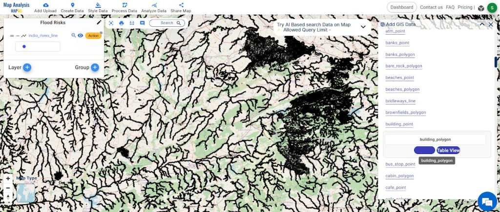  Buildings and river data - Mapping and Addressing Flood Risks Along Rivers