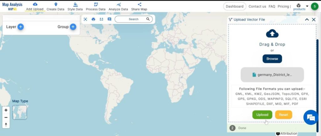 Joining data to GeoJSON File: select the data