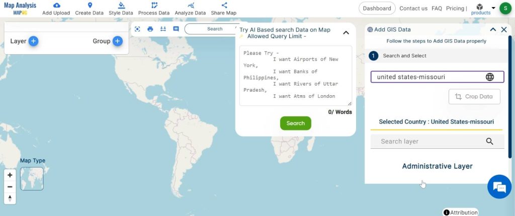 Point to Polygon: Transforming Points into Areas: Search the country