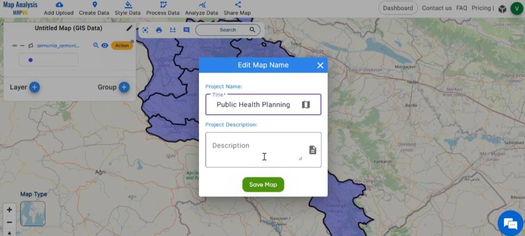 Save map for public health planning
