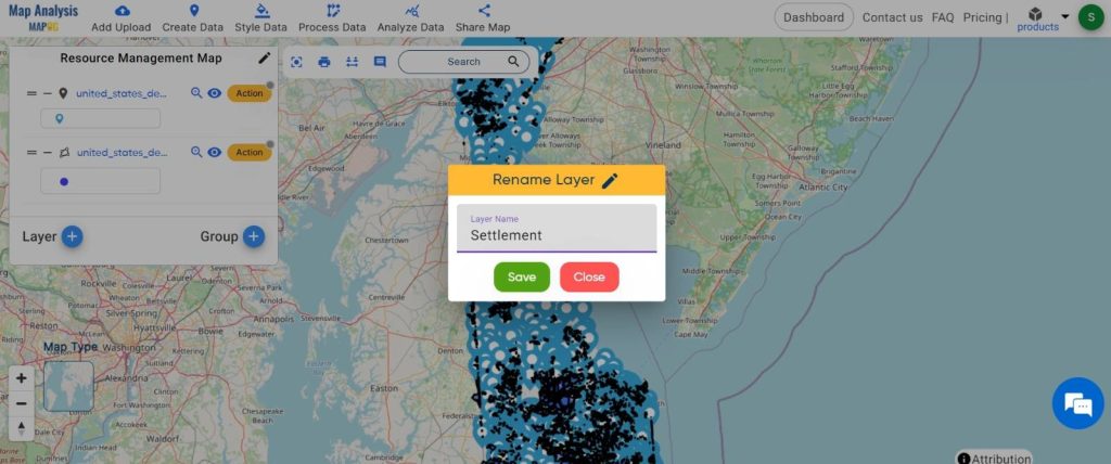 GIS Proximity Analysis for Resource Management: Rename the layer