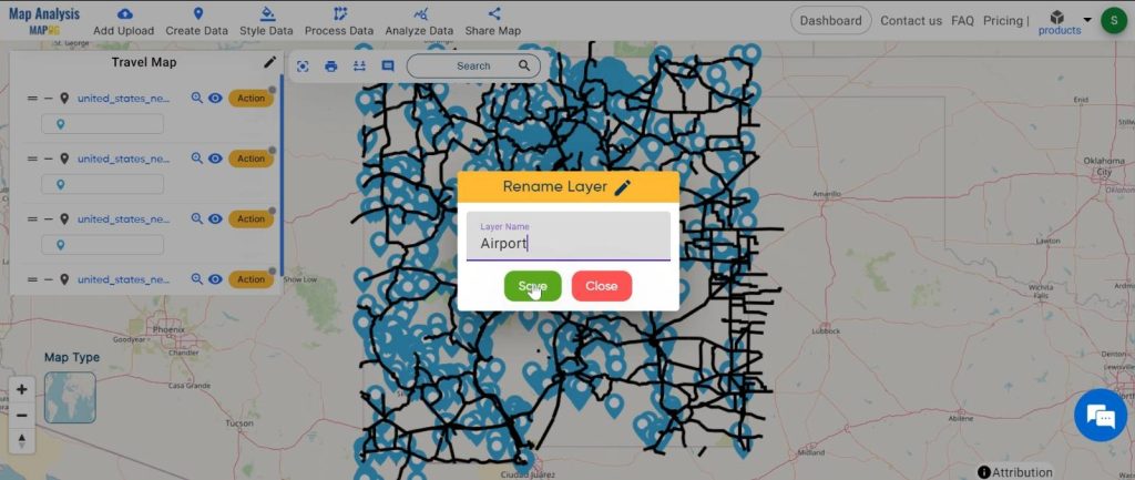 The Travel Map: Navigate Your Journeys: Rename the layer